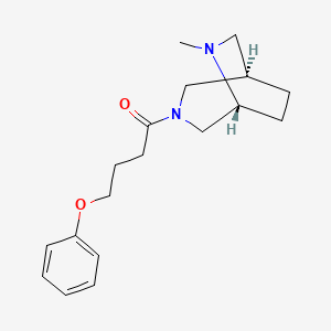 molecular formula C18H26N2O2 B5542704 (1R*,5R*)-6-methyl-3-(4-phenoxybutanoyl)-3,6-diazabicyclo[3.2.2]nonane 