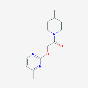4-methyl-2-[2-(4-methyl-1-piperidinyl)-2-oxoethoxy]pyrimidine