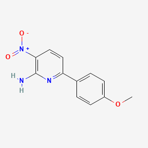molecular formula C12H11N3O3 B5542752 6-(4-methoxyphenyl)-3-nitro-2-pyridinamine 