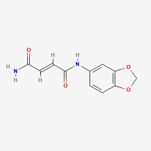 molecular formula C11H10N2O4 B5542781 N-1,3-benzodioxol-5-yl-2-butenediamide CAS No. 6102-80-3