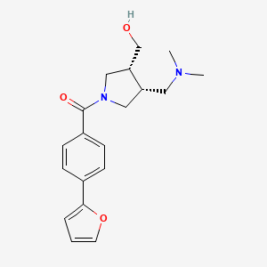 molecular formula C19H24N2O3 B5542810 {(3R*,4R*)-4-[(dimethylamino)methyl]-1-[4-(2-furyl)benzoyl]pyrrolidin-3-yl}methanol 