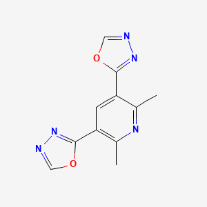 molecular formula C11H9N5O2 B5542816 2,6-dimethyl-3,5-di-1,3,4-oxadiazol-2-ylpyridine 