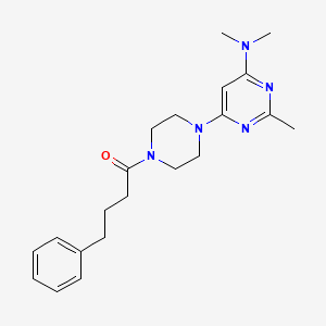 molecular formula C21H29N5O B5542830 N,N,2-trimethyl-6-[4-(4-phenylbutanoyl)-1-piperazinyl]-4-pyrimidinamine 