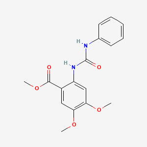 molecular formula C17H18N2O5 B5542886 methyl 2-[(anilinocarbonyl)amino]-4,5-dimethoxybenzoate 