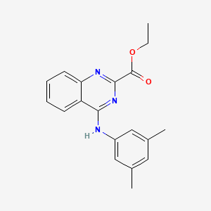 molecular formula C19H19N3O2 B5542888 4-[(3,5-二甲苯基)氨基]-2-喹唑啉甲酸乙酯 