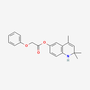 molecular formula C20H21NO3 B5542918 2,2,4-三甲基-1,2-二氢-6-喹啉基苯氧基乙酸酯 