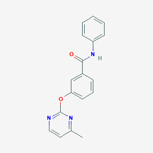 molecular formula C18H15N3O2 B5542919 3-[(4-methyl-2-pyrimidinyl)oxy]-N-phenylbenzamide 