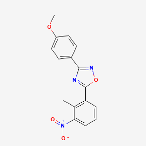 molecular formula C16H13N3O4 B5542929 3-(4-methoxyphenyl)-5-(2-methyl-3-nitrophenyl)-1,2,4-oxadiazole 
