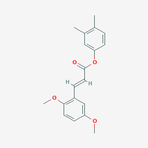molecular formula C19H20O4 B5542937 3,4-dimethylphenyl 3-(2,5-dimethoxyphenyl)acrylate 