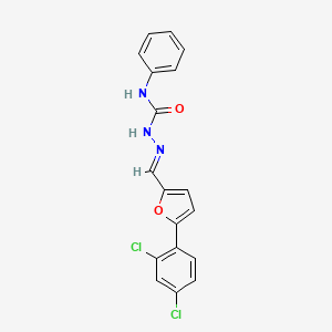 molecular formula C18H13Cl2N3O2 B5542978 5-(2,4-dichlorophenyl)-2-furaldehyde N-phenylsemicarbazone 