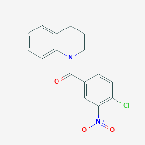 molecular formula C16H13ClN2O3 B5542980 1-(4-氯-3-硝基苯甲酰)-1,2,3,4-四氢喹啉 