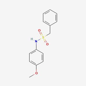 molecular formula C14H15NO3S B5543014 N-(4-methoxyphenyl)-1-phenylmethanesulfonamide 