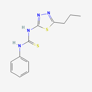 molecular formula C12H14N4S2 B5543037 N-苯基-N'-(5-丙基-1,3,4-噻二唑-2-基)硫脲 CAS No. 117483-22-4