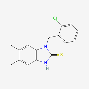 molecular formula C16H15ClN2S B5543063 1-(2-chlorobenzyl)-5,6-dimethyl-1H-benzimidazole-2-thiol 