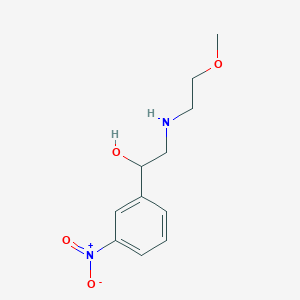 molecular formula C11H16N2O4 B5543078 2-[(2-甲氧基乙基)氨基]-1-(3-硝基苯基)乙醇 
