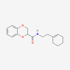 molecular formula C17H21NO3 B5543111 N-[2-(1-环己烯-1-基)乙基]-2,3-二氢-1,4-苯并二氧杂环-2-甲酰胺 
