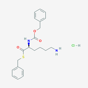 molecular formula C21H27ClN2O3S B554312 (S)-S-苄基 6-氨基-2-(((苄氧基)羰基)氨基)己烷硫酸盐 CAS No. 69861-89-8
