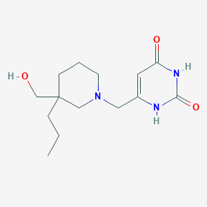 molecular formula C14H23N3O3 B5543132 6-[{[3-(羟甲基)-3-丙基哌啶-1-基]甲基}嘧啶-2,4(1H,3H)-二酮 
