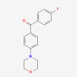 molecular formula C17H16FNO2 B5543197 (4-fluorophenyl)[4-(4-morpholinyl)phenyl]methanone 