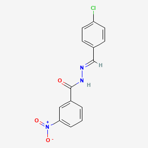 molecular formula C14H10ClN3O3 B5543210 N'-(4-chlorobenzylidene)-3-nitrobenzohydrazide CAS No. 247085-88-7