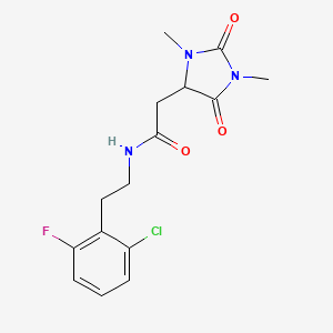 molecular formula C15H17ClFN3O3 B5543225 N-[2-(2-chloro-6-fluorophenyl)ethyl]-2-(1,3-dimethyl-2,5-dioxo-4-imidazolidinyl)acetamide 