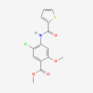 molecular formula C14H12ClNO4S B5543232 5-氯-2-甲氧基-4-[(2-噻吩基羰基)氨基]苯甲酸甲酯 