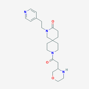 molecular formula C22H32N4O3 B5543234 9-(3-morpholinylacetyl)-2-[2-(4-pyridinyl)ethyl]-2,9-diazaspiro[5.5]undecan-3-one dihydrochloride 