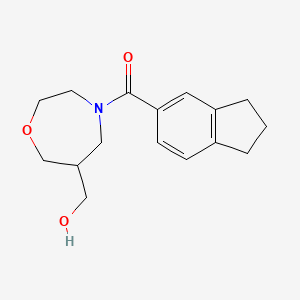 molecular formula C16H21NO3 B5543238 [4-(2,3-二氢-1H-茚满-5-基羰基)-1,4-恶杂环己烷-6-基]甲醇 