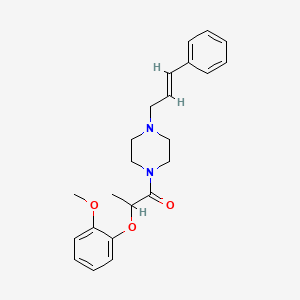 molecular formula C23H28N2O3 B5543257 1-[2-(2-methoxyphenoxy)propanoyl]-4-(3-phenyl-2-propen-1-yl)piperazine 