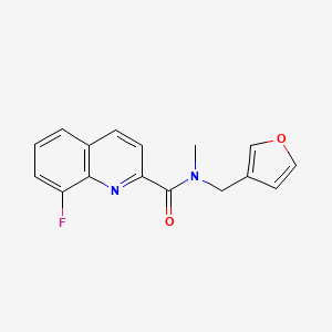 molecular formula C16H13FN2O2 B5543281 8-fluoro-N-(3-furylmethyl)-N-methyl-2-quinolinecarboxamide 