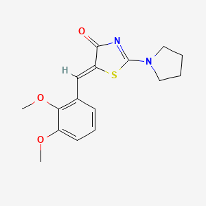 molecular formula C16H18N2O3S B5543294 5-(2,3-二甲氧基亚苄基)-2-(1-吡咯烷基)-1,3-噻唑-4(5H)-酮 