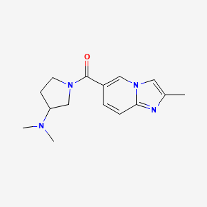 molecular formula C15H20N4O B5543308 N,N-dimethyl-1-[(2-methylimidazo[1,2-a]pyridin-6-yl)carbonyl]pyrrolidin-3-amine 
