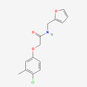 molecular formula C14H14ClNO3 B5543364 2-(4-chloro-3-methylphenoxy)-N-(2-furylmethyl)acetamide 