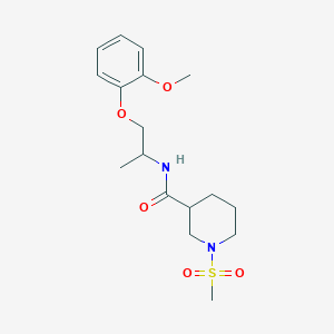 molecular formula C17H26N2O5S B5543383 N-[2-(2-methoxyphenoxy)-1-methylethyl]-1-(methylsulfonyl)-3-piperidinecarboxamide 