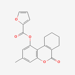 molecular formula C19H16O5 B5543403 3-methyl-6-oxo-7,8,9,10-tetrahydro-6H-benzo[c]chromen-1-yl 2-furoate 