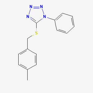 molecular formula C15H14N4S B5543412 5-[(4-甲基苄基)硫]-1-苯基-1H-四唑 