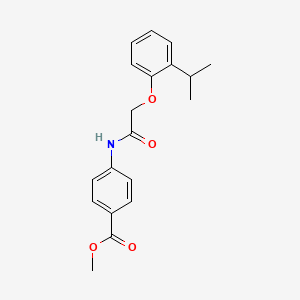 molecular formula C19H21NO4 B5543461 4-甲氧基-N-[(2-异丙苯氧基)乙酰基]苯甲酸甲酯 