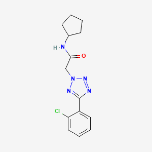 molecular formula C14H16ClN5O B5543464 2-[5-(2-氯苯基)-2H-四唑-2-基]-N-环戊基乙酰胺 