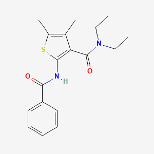 molecular formula C18H22N2O2S B5543518 2-(benzoylamino)-N,N-diethyl-4,5-dimethyl-3-thiophenecarboxamide 