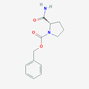 molecular formula C13H16N2O3 B554354 (s)-苄基 2-氨基甲酰基吡咯烷-1-羧酸盐 CAS No. 34079-31-7