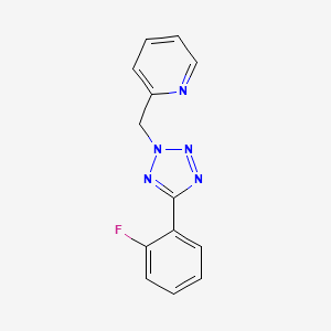 molecular formula C13H10FN5 B5543557 2-{[5-(2-氟苯基)-2H-四唑-2-基]甲基}吡啶 