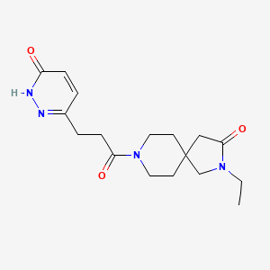 molecular formula C17H24N4O3 B5543584 2-ethyl-8-[3-(6-oxo-1,6-dihydro-3-pyridazinyl)propanoyl]-2,8-diazaspiro[4.5]decan-3-one 