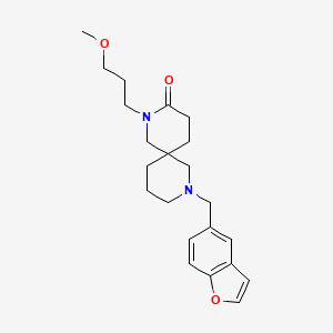 molecular formula C22H30N2O3 B5543599 8-(1-benzofuran-5-ylmethyl)-2-(3-methoxypropyl)-2,8-diazaspiro[5.5]undecan-3-one 