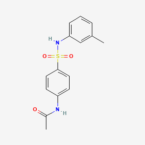 molecular formula C15H16N2O3S B5543617 N-(4-{[(3-methylphenyl)amino]sulfonyl}phenyl)acetamide 