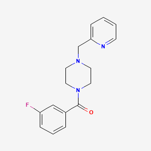 molecular formula C17H18FN3O B5543645 1-(3-氟苯甲酰)-4-(2-吡啶基甲基)哌嗪 