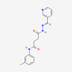 molecular formula C17H18N4O2 B5543655 N-(3-甲基苯基)-4-氧代-4-[2-(3-吡啶基亚甲基)肼基]丁酰胺 