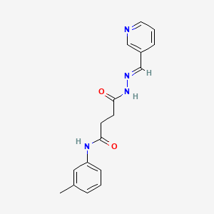 N-(3-Methylphenyl)-3-{N'-[(E)-(pyridin-3-YL)methylidene]hydrazinecarbonyl}propanamide