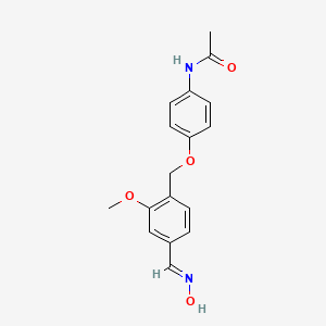 molecular formula C17H18N2O4 B5543663 N-[4-({4-[(羟基亚氨基)甲基]-2-甲氧基苄基}氧基)苯基]乙酰胺 