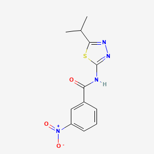 molecular formula C12H12N4O3S B5543679 N-(5-isopropyl-1,3,4-thiadiazol-2-yl)-3-nitrobenzamide 