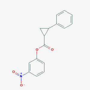 molecular formula C16H13NO4 B5543698 3-硝基苯基 2-苯基环丙烷羧酸酯 